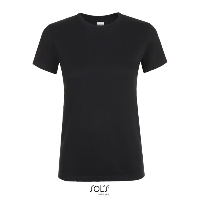 T-shirt promotionnel femme coton 150g - REGENT noir profond